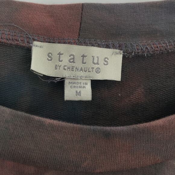 Status By Chenault Pullover Sweatshirt Crew Neck TYe Dye Pink/Blue SZ Medium - Picture 4 of 7
